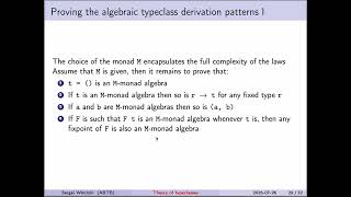 Typeclasses from the viewpoint of type theory and category theory. Part 6