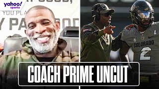 DEION SANDERS on Shedeur \& Travis Hunter's NFL draft future, transfer portal \& MORE | Yahoo Sports