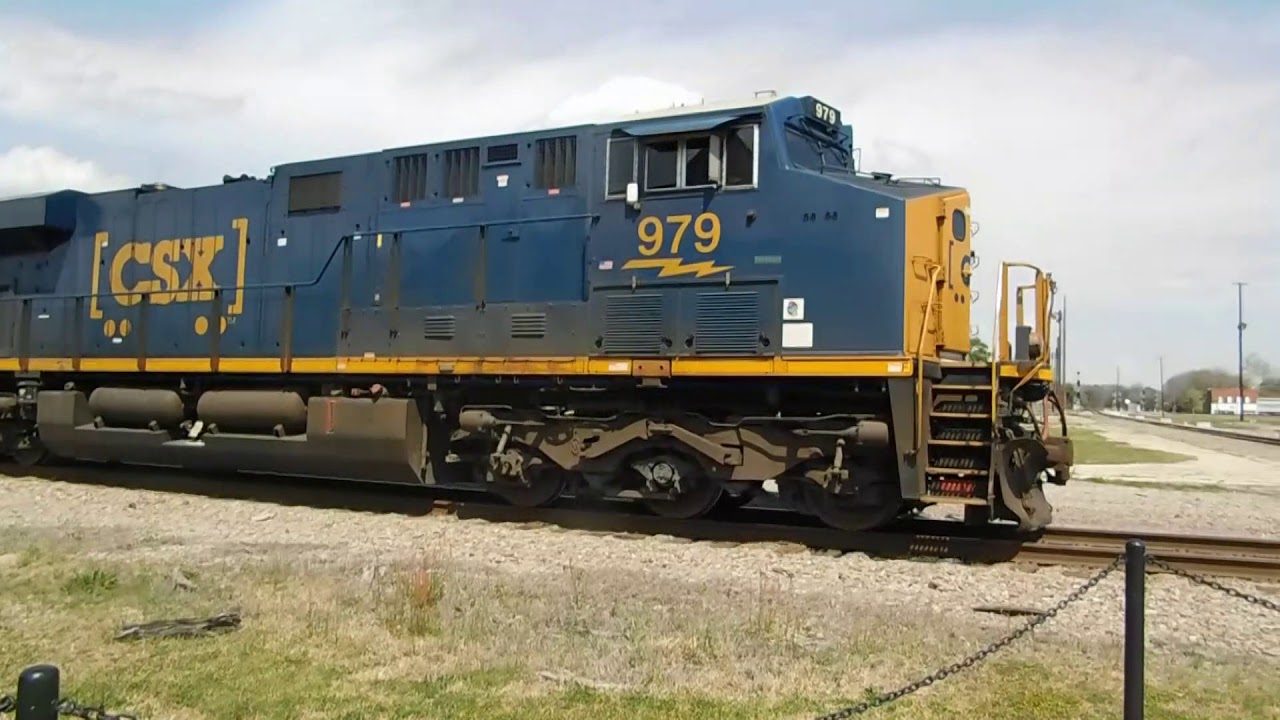 CSX K801-01 *Solid PotashCorp Hoppers* Train Departs Hamlet, NC Bound For Florida