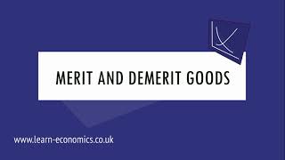 Merit And Demerit Goods
