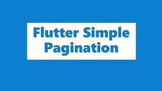 Flutter simple pagination Wealth
