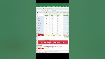 SUM Function in Excel #shorts #youtubeshorts  #shortsyoutube #suminexcel #sumfunctioninexcel #excel