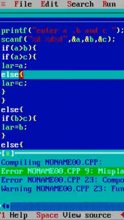 @RKTY510 using nesting if else in C program find three numbers in ...