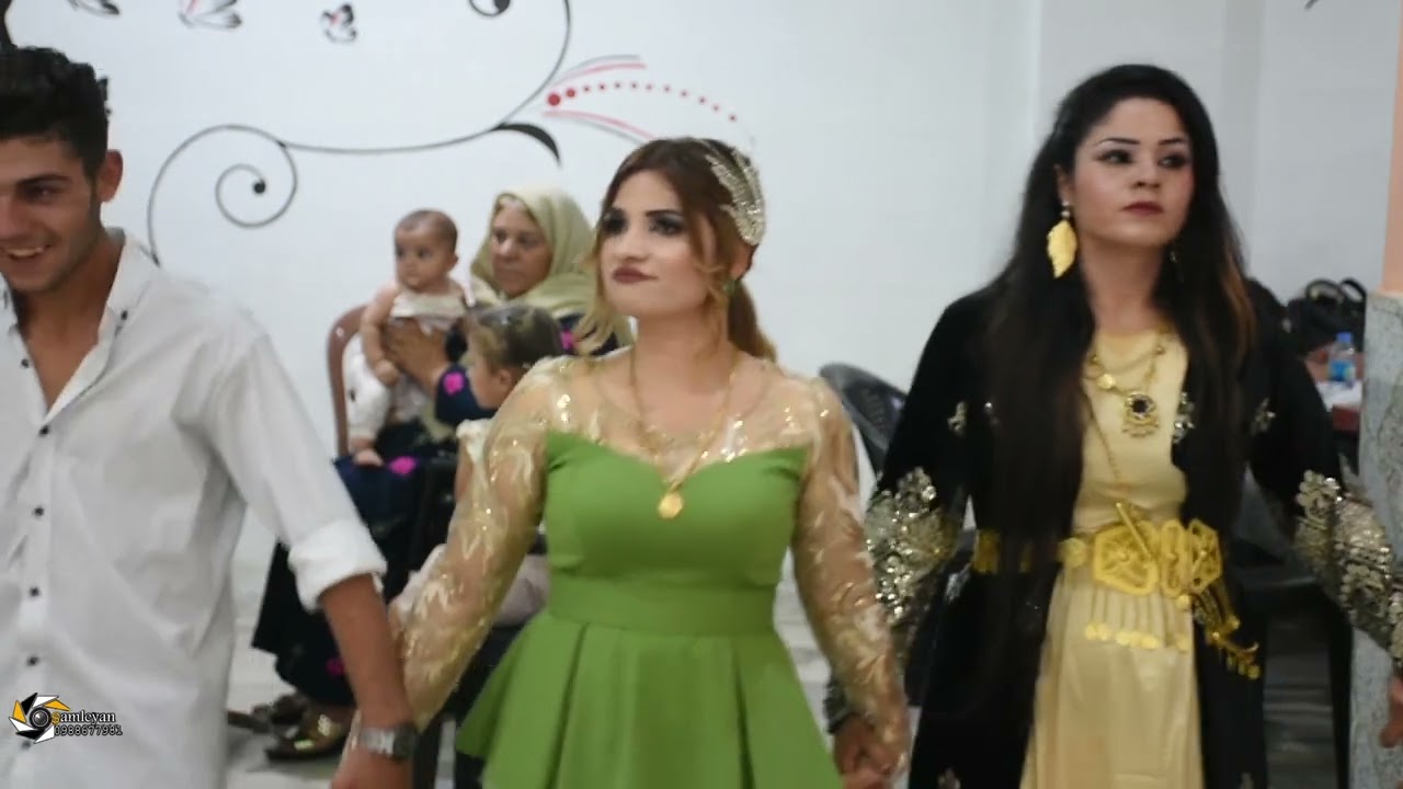 اجمل افراح كوباني صالة الفرات حفلة قرية شيخ غالي عريس ابراهيم & الجين(2) فيديو شامليان 0988677981