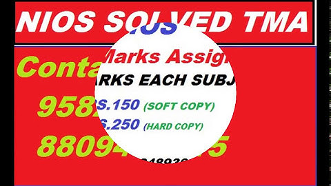 online nios solved Assignment for 10th & 12th All subjects