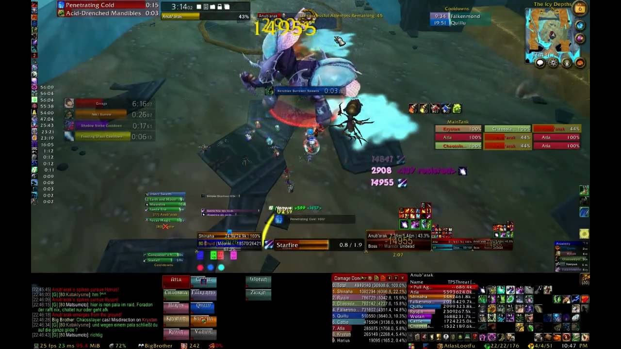 WoW Crusaders Coliseum Anub'arak 10H Moonkin PoV