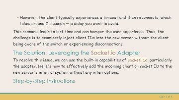 How to Efficiently Inject Client-Ids During a Server Change in Socket.io