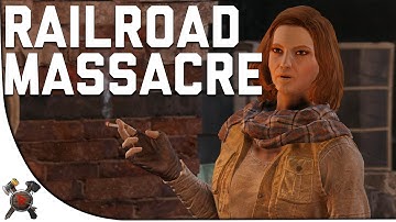 Fallout 4 Gameplay Walkthrough - Part 19: MASSCRE AT THE RAILROAD!