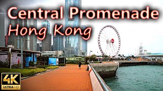 The Central and Western District Promenade in Hong Kong Island / Hong Kong / 4K