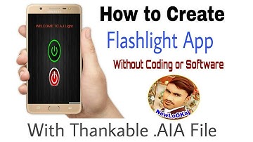 How TO Create Flashlight App , WithOut any Coding or Software | With Thankable . AIA File