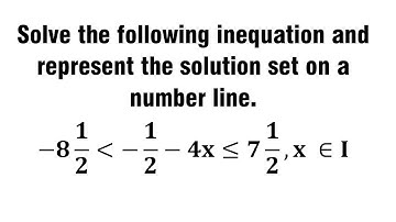 Solve the following inequation and represent the solution set on a number line. ICSE 2017