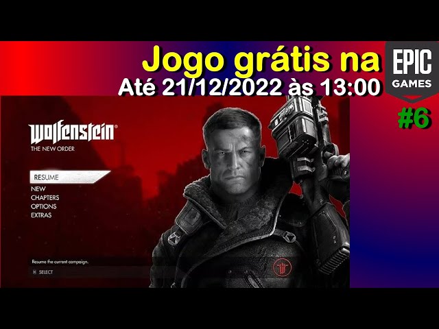 Epic Games Store dá jogos de graça diariamente por 15 dias; Wolfenstein:  The New Order é o sexto - Drops de Jogos