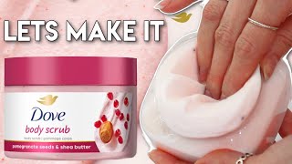 DIY Dove Body Polish Dupe - Pomegranate Seeds & Shea Butter Scrub - @revegacosmetics