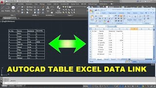 How to Link Excel Table to AutoCAD | AutoCAD Table Data Link | AutoCAD Excel Data Link Table Update