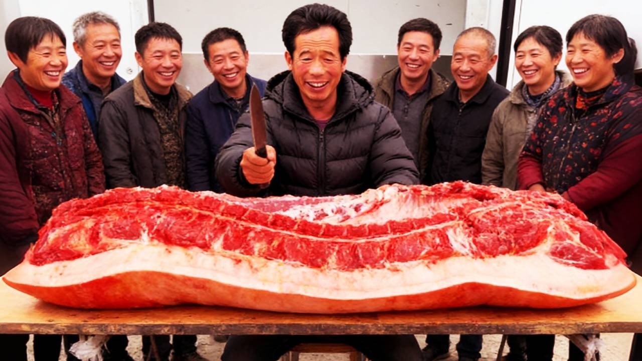 今天老孟這頭豬太奇怪了，500多公斤超大，竟然肉嘎嘎瘦，啥情況 ！ 【立福128】