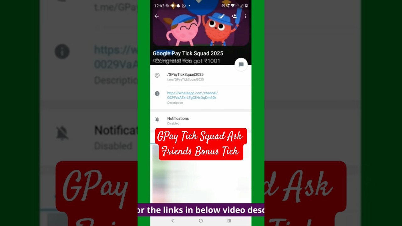 G Pay Tick Squad Ask Friends For Bonus Tick 