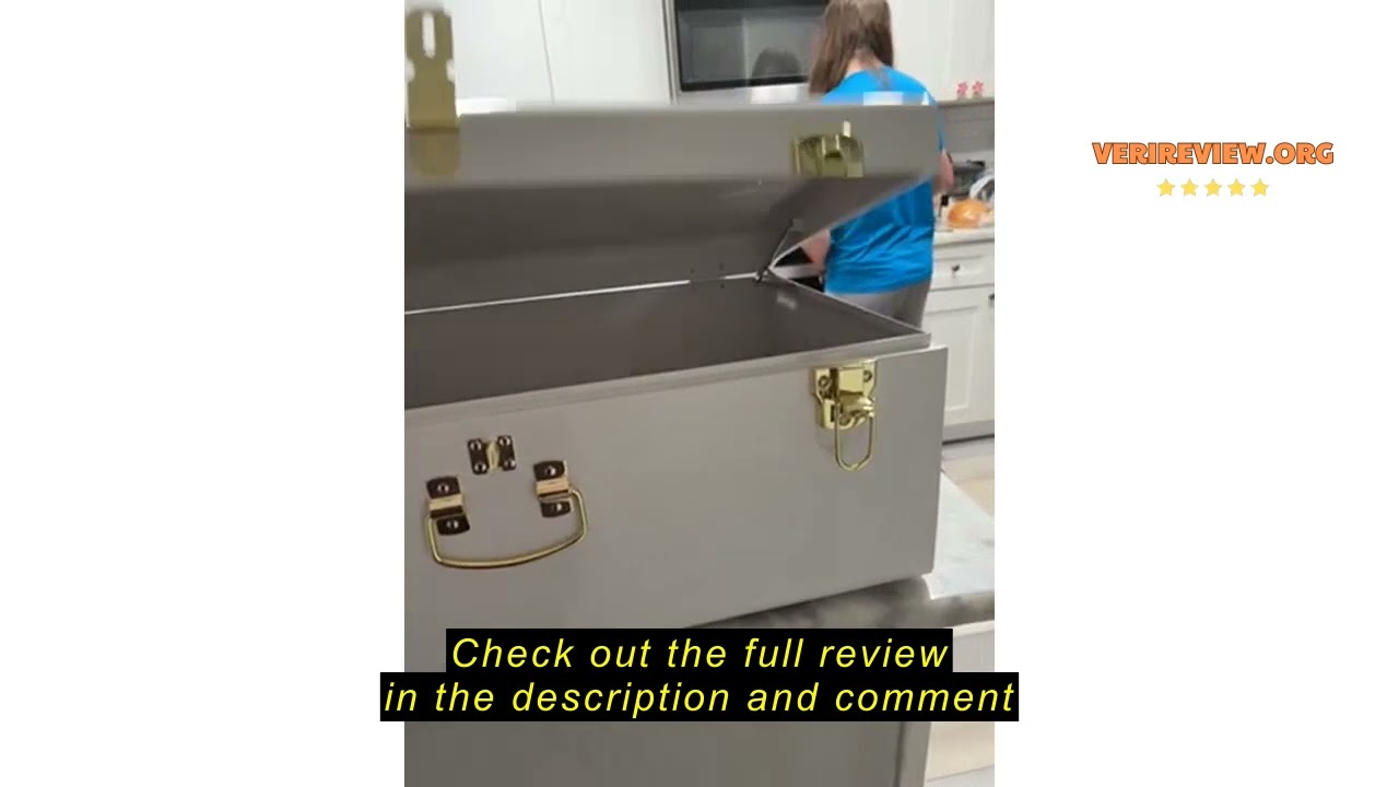 Review Vixdonos Decorative Metal Box Storage Trunks Set of 2 College Dorm Chest with Handle (Pink)