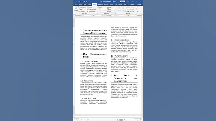 Making Columns in MS Word Document #msword #msoffice #column