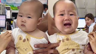 The baby doesn’t cry at all after getting the injection