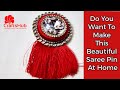 Saree Pin Making At Home !! Makeover of old saree pin into Beautiful Silk Thread Sadi Pin !! DIY