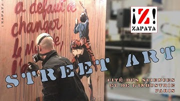 Street Art : démo pochoir à la Cité des Sciences.