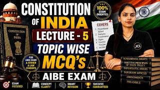 Constitution of India |  Part-5  | Topic Wise MCQ's | AIBE Exam Preparation | Important Questions .