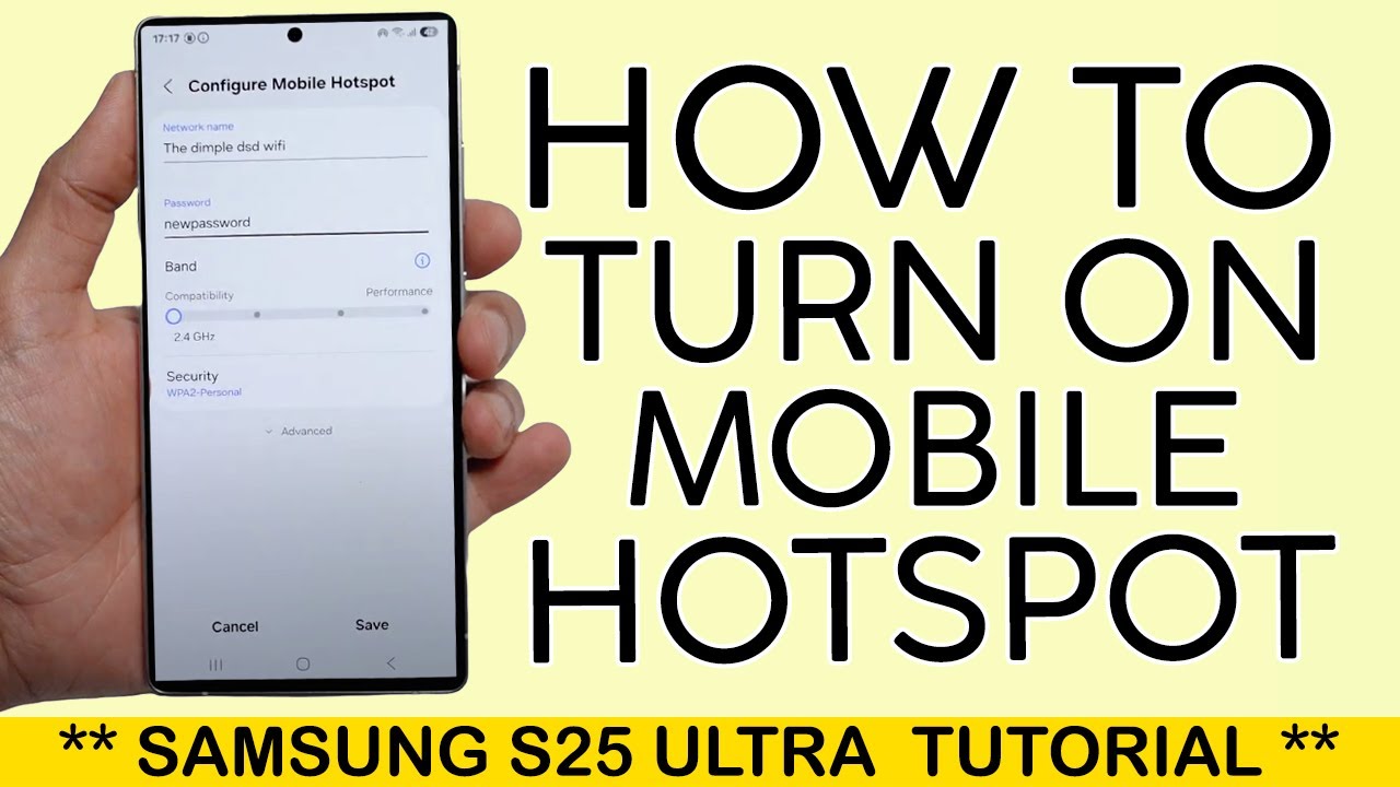How to Turn On Mobile Hotspot on Samsung S25 Ultra 2025 - YouTube
