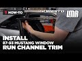 How to install 50 resto fox body mustang run channel trim 8793