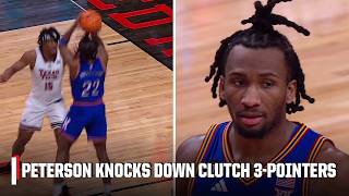 Download Lagu DARRYN PETERSON CLUTCH 🥶 Hits game-tying \u0026 go-ahead 3-pointers to beat Texas Tech 😤 | ESPN CBB MP3