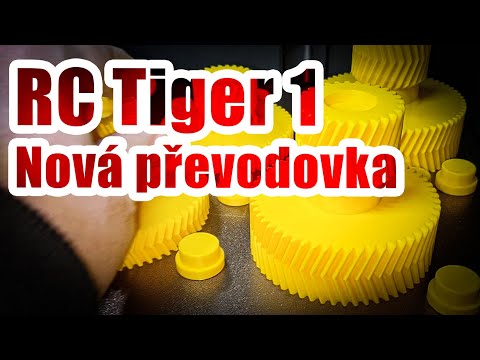 Velký (1:5,4) RC 3Dtištěný RC tank Tiger I - Díl14 - Nová zubatá převodovka nasucho