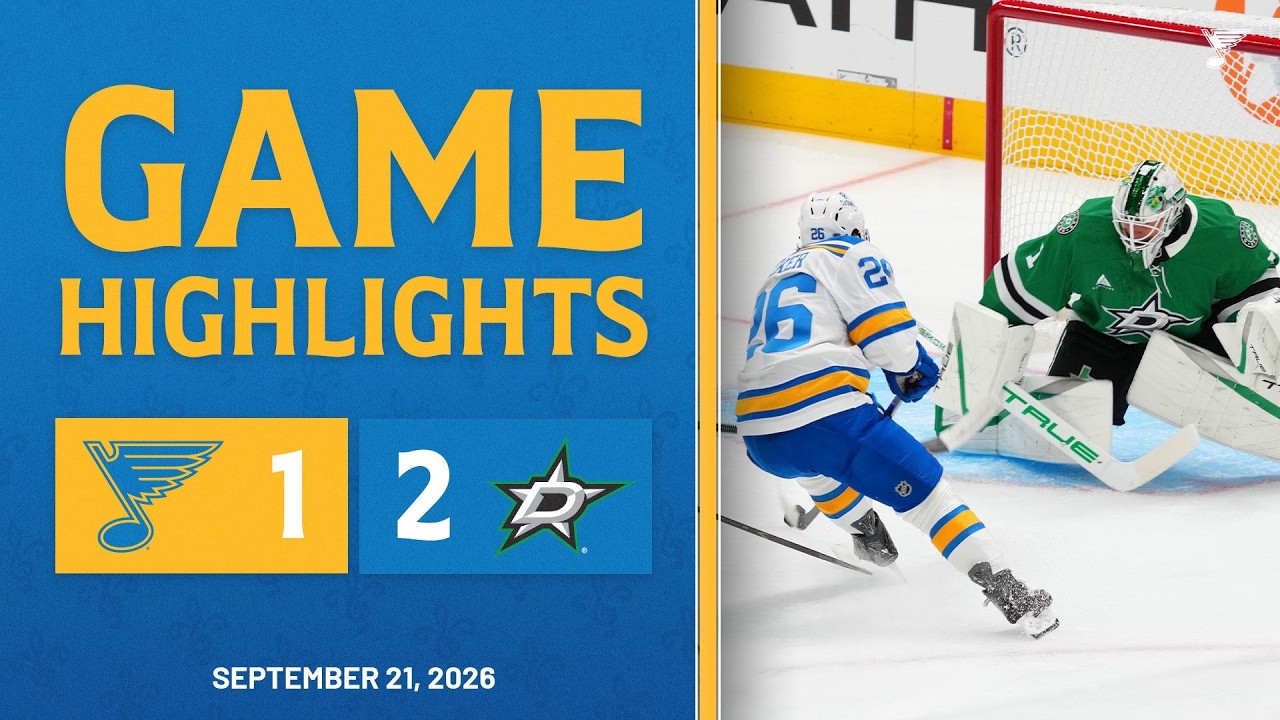 HIGHLIGHTS: Stars 2, Blues 1