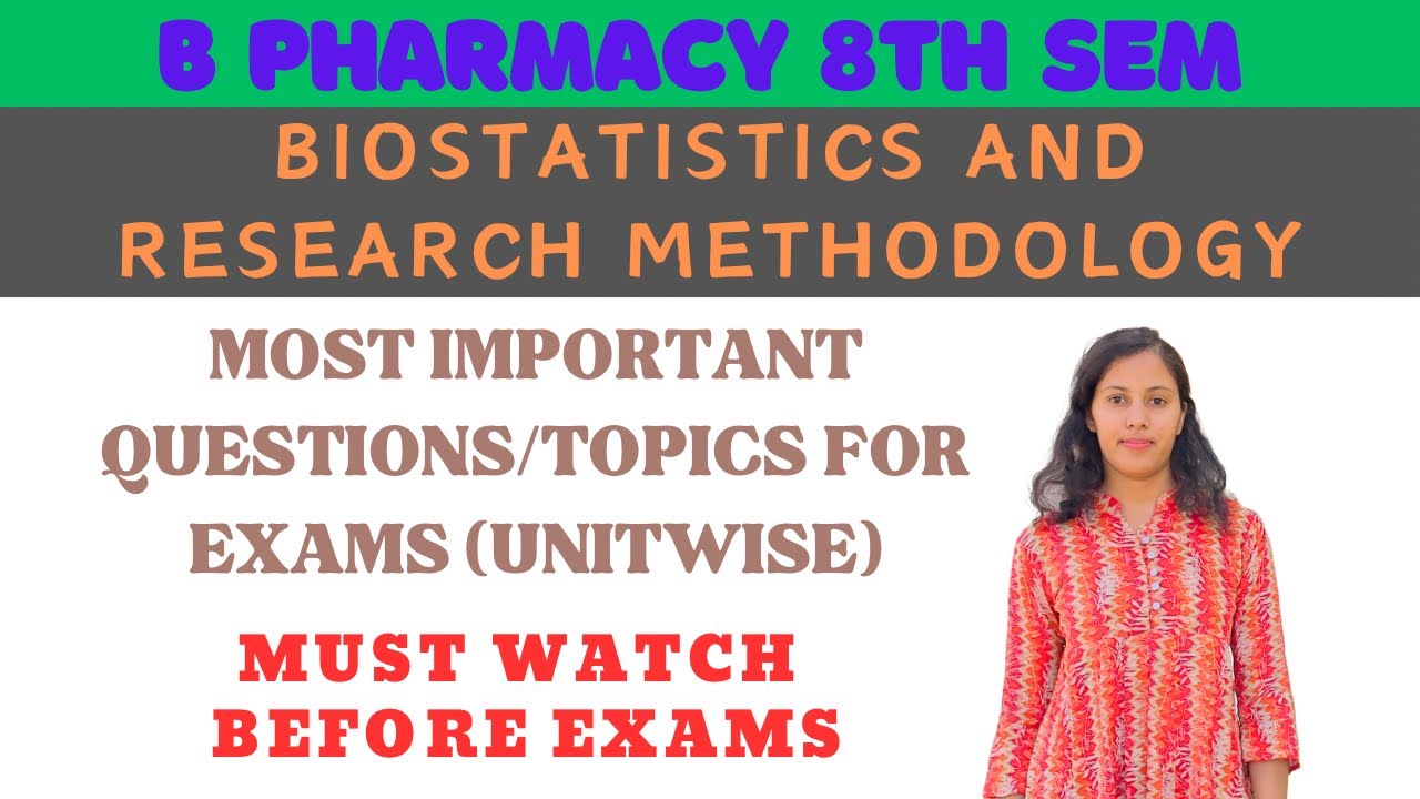 Biostatistics and research methodology 8th sem important questions | B ...