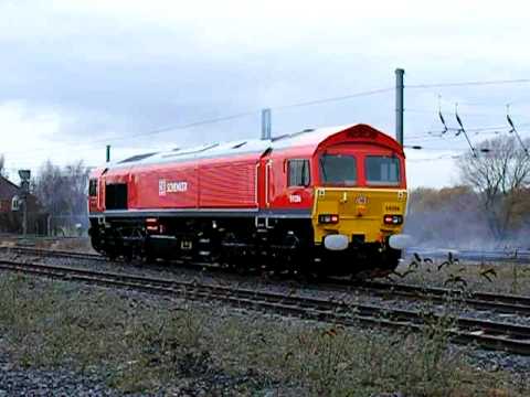 DB Schenker 59206 Starts up after display at NRM, ...