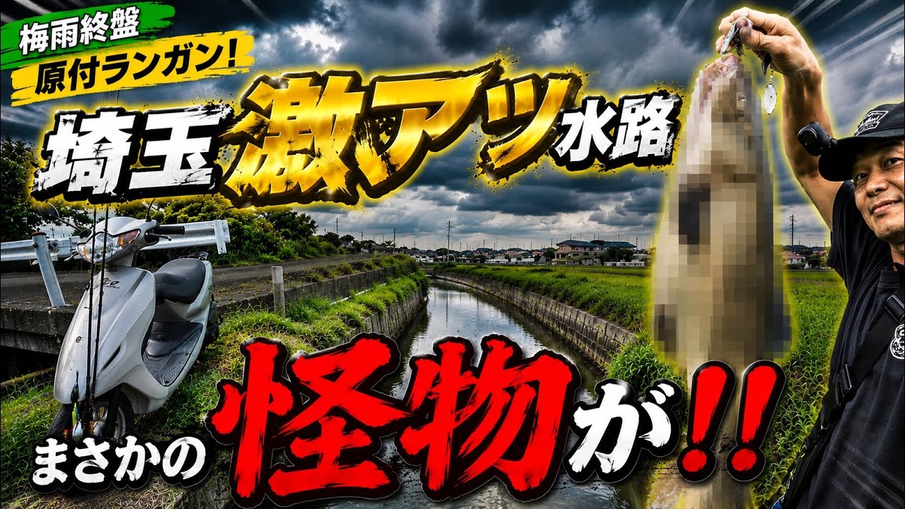 【Big Fish！】レンジが釣果に直結！原付バイクで水路をランガン！