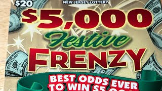 Nj lottery $5000festive frenzy 