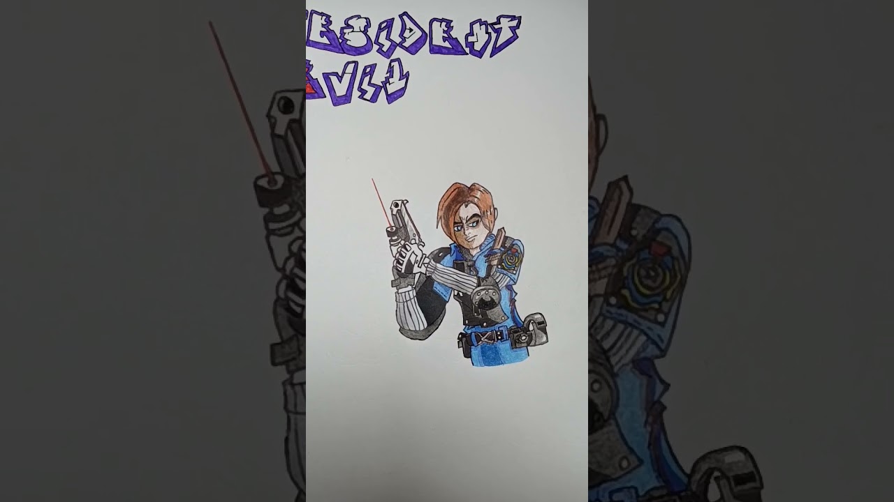 🧟 RESIDENT EVIL ORC 🧬 - Leon Scott Kennedy ( Artwork 🎨 ) # anime drawing part 2