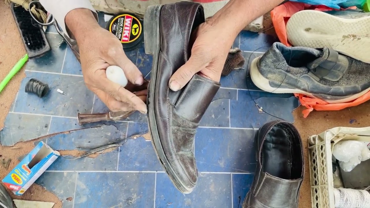 Old Shoes, New Life – ASMR Shoe Restoration in Public