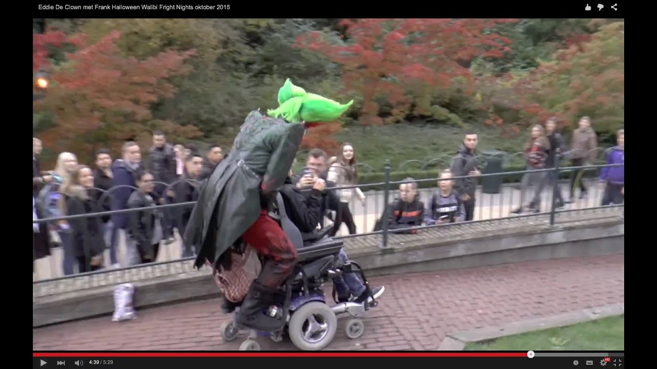 Eddie De Clown Halloween Walibi Fright Nights oktober 2015 met Frank.