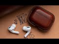 Кожаный чехол для AirPods. Формовка кожи растительного дубления. Wet molded AirPods leather case