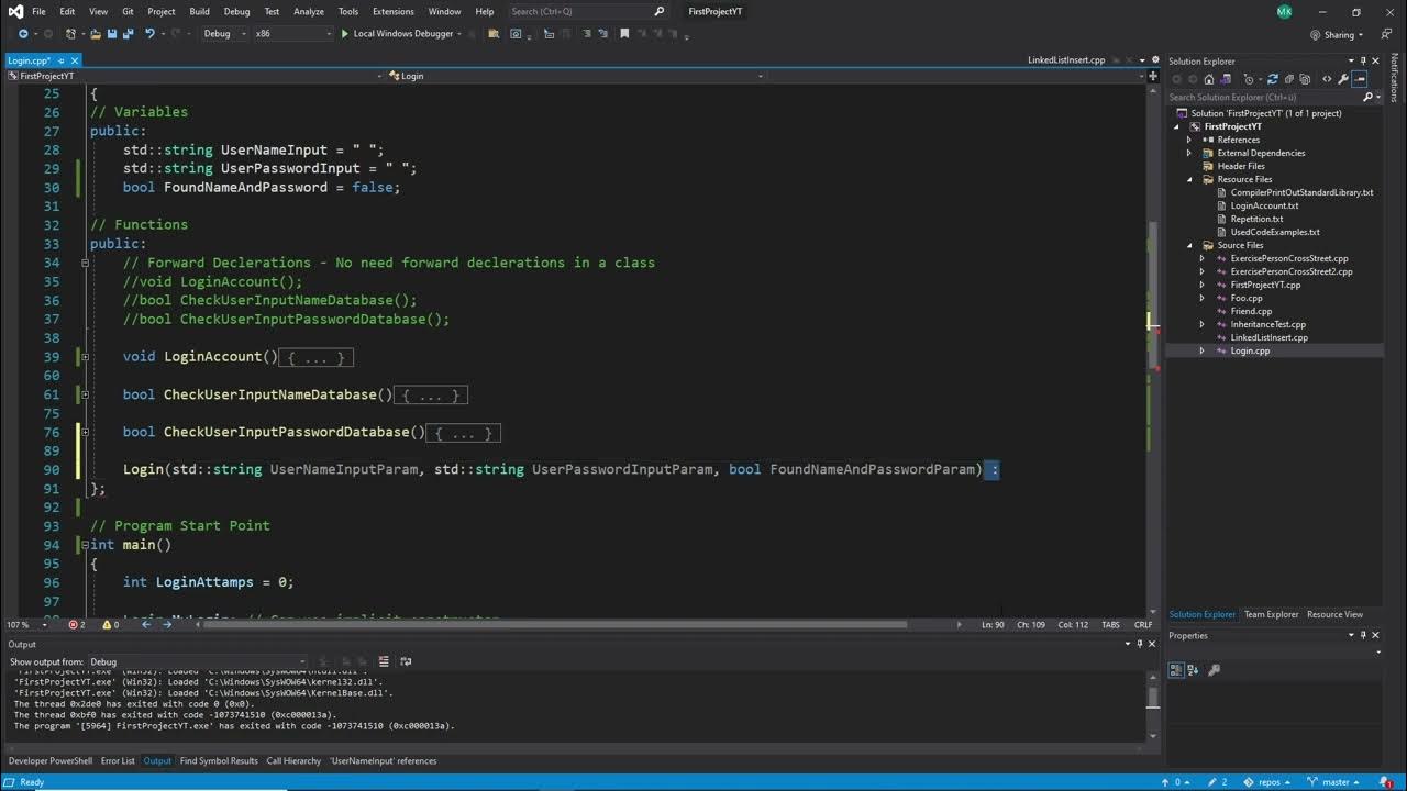 C++ Beginner Tutorial - Basics - #199 - Exercise #1 Login - YouTube
