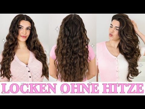 3 LOCKEN OHNE HITZE METHODEN 🌸 ÜBER NACHT 🌸 BEACH WAVES, NATURLOCKEN, LOCKENSTAB CURLS | KINDOFROSY