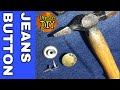 How to replace jeans button. 修补牛仔纽扣。