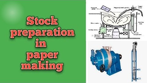 Stock preparation/Introduction to paper machine stock preparation/Objective of stock preparation.