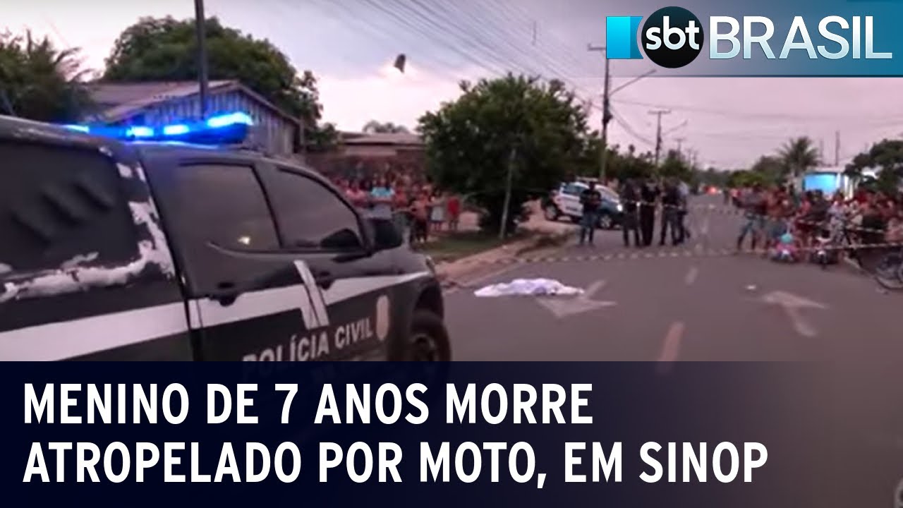 Menino de 7 anos morre atropelado por moto, em Sinop | SBT Brasil (03/11/23)