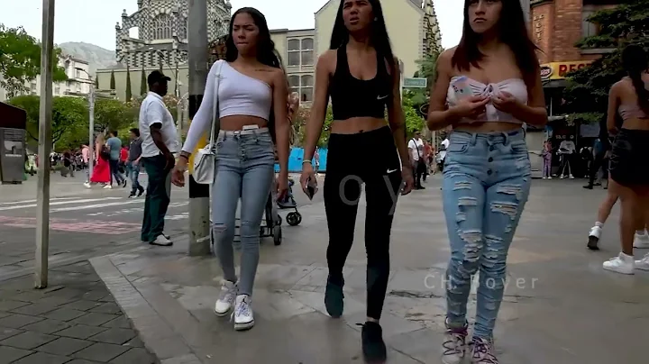 Botero Square & Berrio Park Medellin Colombia walk...
