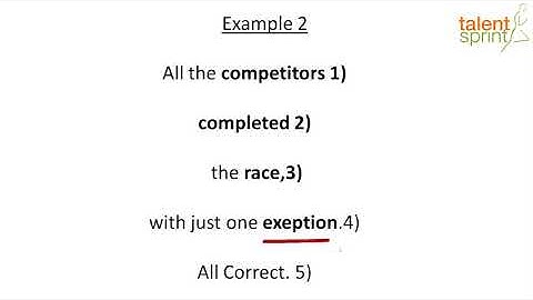 Type 16: Spellings Based Finding Errors | Finding Errors | Spotting Error | English | TalentSprint