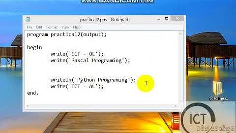 -පැස්කල්- Pascal in Sinhala  , OL ICT Pascal Programming-පැස්කල්