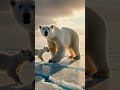 #Eisbärin spaziert mit ihren Jungen#🐻‍❄️🐻‍❄️Short#