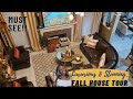 MUST SEE! MOST STUNNING LUXURY FALL HOME TOUR EVER/Decor ideas|Neutral Home with pops of Fall colors